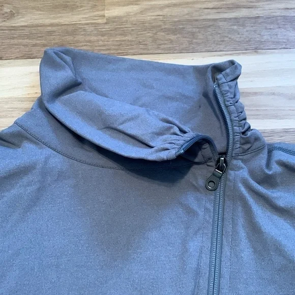 NWT Karma Debi Drop Shoulder Long Sleeve Zip Up Jacket Gray Women’s M - Picture 5 of 13